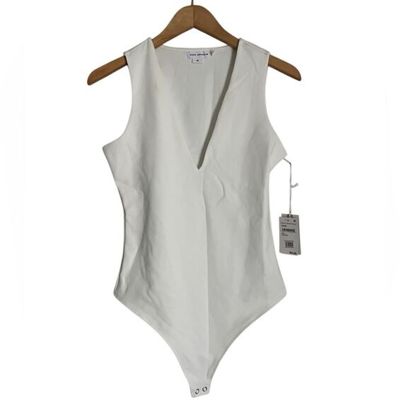 NWT Good American Scuba V-Neck Bodysuit - Picture 1 of 6